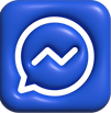 Blue 3D Messenger Icon